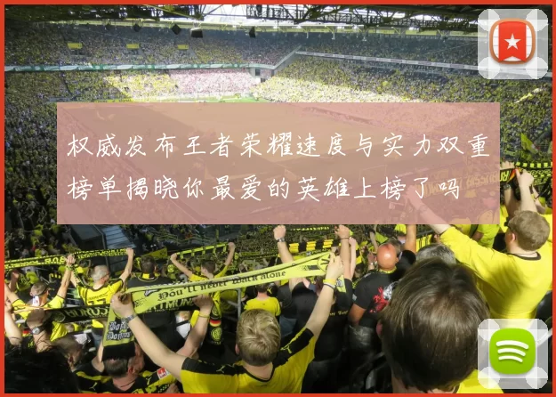 权威发布王者荣耀速度与实力双重榜单揭晓你最爱的英雄上榜了吗